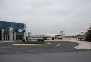 Main terminal at Frederick Airport- Bates Jet